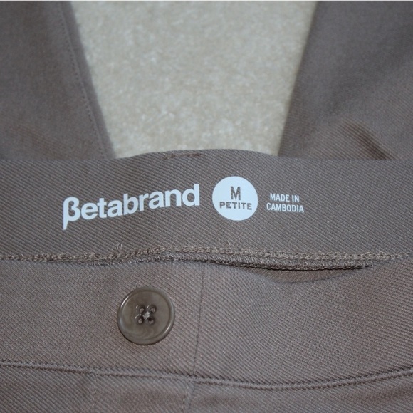 •Betabrand• Yoga Dress Pants Bootcut Khaki Twill - Picture 3 of 4
